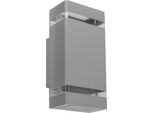 Lampada Da Parete Per Esterni Lampada Da Ingresso Lampada Da Parete Panam Grey IP44 GU10 Grigio EDO777154 Edo