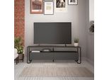 Decortie Cornea Mobile Tv Moderno Grigio Antracite Con Mobile 150 X 42 X 45 Cm