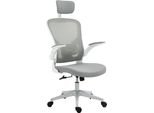Vinsetto Sedia Da Ufficio Sedia Ergonomica Da Scrivania Con Funzione Di Dondolo Schienale Alto Supporto Lombare Poggiatesta Braccio Ribaltabile Casa Ufficio Grigio 65 X 64 X 114-122 Cm