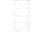 Homcom Stendibiancheria Pieghevole A 8 Livelli Stendibiancheria In Metallo E Plastica Bianco 74 X 35 X 144 Cm