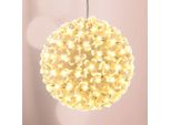 Palla Luminosa Decorativa A Led - 100 Led Bianco Caldo - Ø 15 Cm Alimentata A Corrente Elettrica