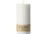 Wenzel Pure Candela Di Cera D'oliva 13X6Cm, Bianco