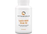 Vitaworld Lisina 600 Mg Più Zinco 10 Mg | 120 Capsule | 480 Mg Di L-Lisina E 10 Mg Di Zinco Per Capsula | Vegano