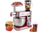 Syntrox Germany Küchenmaschine Glumya 7L 1300W mit Fleischwolf rot