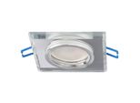 Faretto Da Soffitto In Vetro Faretto Da Incasso Crystal Silver Quadrato Argento EDO777130 Edo
