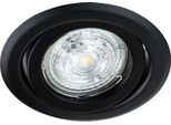 Plafoniera Da Incasso Faretto Da Incasso Daira Black IP20 Rotondo Nero EDO777299 Edo