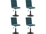 Syfax™ Sedie Da Pranzo Girevoli 4 Pz Blu In Velluto