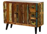 MASSIVMOEBEL24 | Sixties #112 Madia In Legno Riciclato - Laccato / Multicolore 110X40X86