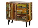 MASSIVMOEBEL24 | Sixties #114 Madia In Legno Riciclato - Laccato / Multicolore 90X40X86