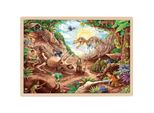 Goki 57395 Puzzle A Intarsio Di Scavi Di Dinosauri 46,5 X 33 X 1 Cm, Legno, 192 Pezzi, Colorato