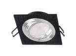 Faretto Da Incasso A Soffitto Ceri 1 Sq Black Quadrato Taglio Nero EDO777138 Edo