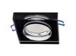 Faretto Da Soffitto In Vetro Faretto Da Incasso Crystal Grande Black Quadrato Nero Vetro Spesso EDO777133 Edo