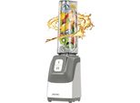 Mpm MBL-22 Frullatore, 2 Bottiglie Portatili, 0,6L, Senza Bpa, 2 Velocità Grigio/Bianco
