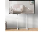 Wisfor Supporto Tv Supporto Tv Per Monitor Lcd Led Piatto Da 32" A 65"", Regolabile In Altezza, Vesa Max 600X400 Mm, Fino A 40 Kg, Bianco"