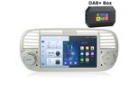 Autoradio Carplay 7"2+64G Android13 Per Fiat 500 2012-2017 Con Box Dab+ Gps Navi Bt Fm Swc Rds Dsp"