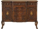Casa Padrino Cassettiera Barocca Marrone - Magnifico Mobile In Legno Massiccio A 2 Ante E 6 Cassetti - Mobili Barocchi