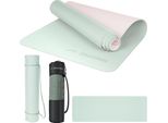 Eliteathlete® Tappetino Per Yoga - Tappetino Sportivo - Tappetino Per Fitness - Tappetino Per Ginnastica Imbottito E Antiscivolo Per Fitness, Pilates - Tappetino Per Yoga - 183 Cm X 61 Cm X 0,6 Cm - Tappetino Per Allenamento Incl. Cinghia Di Trasporto + Borsa