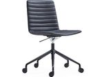 Set Di Sedie Da Ufficio A 2 Posti Nimbus, Nere, 72X67X84/91 Cm, Girevoli E Regolabili In Altezza, Imbottite In Poliuretano