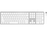 Macally WKEYHUBMB-UK, Tastiera Mac Estesa Con Tastierino Numerico, 2 Porte Usb E Layout Qwerty Inglese, USB-A, Design In Alluminio