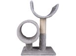 Tiragraffi Maxxpro - Albero Per Gatti Con Tunnel - Peluche E Sisal - Grigio