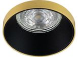 Apparecchio Da Incasso A Soffitto Faretto Da Incasso Lira B Gold IP20 Rotondo Oro/Nero EDO777325 Edo