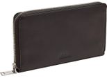 S.Oliver Pelle Portafoglio Portemonnaie Wallet Extra Large Grey / Black Nero