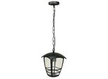 Lampada Da Giardino A Sospensione Imma Black C E27 Catena Nera 0,5M IP44 EDO777383 Edo Garden Line