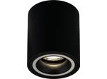 Plafoniera Faretto Di Superficie Halis Ov Black GU10 Rotondo Nero EDO777331 Edo