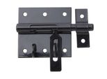Alberts 863395 Bullone Di Bloccaggio, Con Occhiello Allegato, Plastificato Nero, Piastra 70 X 67 Mm, Bullone Ø 9,5 Mm, Lunghezza Totale 100 Mm, Set Da 10