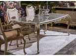 Casa Padrino Tavolo Da Pranzo Barocco Argento - Sontuoso Tavolo Da Pranzo In Legno Massiccio - Mobili Da Sala Da Pranzo Barocchi - Nobile E Magnifico