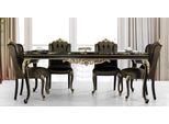 Casa Padrino Tavolo Da Pranzo Barocco Nero / Oro - Tavolo Da Pranzo Nobile In Legno Massiccio - Mobili Da Sala Da Pranzo Barocchi