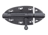 Alberts 301330 Duravis® Chiusura A Chiavistello, Con Maniglia Tonda, Rivestimento Duplex Diamantato Nero, Piastra 112 X 72, Bullone Ø 16 Mm