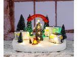Città Di Natale A Led Con 19 Led - Buon Natale - Circa 26 X 18 X 16 Cm