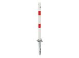 Alberts 781057 Palo Di Sbarramento Klappy-Bo, Da Inserire Nel Calcestruzzo, Spostabile, Bianco, Paletto Ø 60 Mm, Altezza Dal Suolo 100 Cm