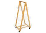 Scaffale Da Bagno Su Ruote, Bambù