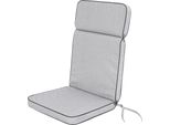 Hobbygarden Cuscino Per Sedia Da Giardino Con Schienale Alto Base Hl Cuscino Per Seduta, Cuscino Confortevole, Cuscino Da Giardino Imbottito Sedia Da Giardino Lounger Chair - Eliza - 119 X 49 X 5 Cm - Grigio Cenere