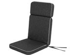 Hobbygarden Cuscino Per Sedia Da Giardino Con Schienale Alto Base Hl Cuscino Per Seduta, Cuscino Confortevole, Cuscino Da Giardino Imbottito Sedia Da Giardino Lounger Chair - Eliza - 119 X 49 X 5 Cm - Nero