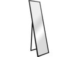 Specchio Da Terra Giovinazzo 150X35 Cm Specchio A Figura Intera Cornice In Mdf Specchio Da Toilette Rettangolare Inclinabile Nero