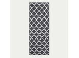 Homescapes Tappeto Da Esterno Resistente Alle Intemperie In Bianco E Nero 75 X 200 Cm, Tappeto Da Giardino Nola Reversibile Con Motivo, Passatoia Per Balcone, Terrazza, Cucina, Corridoio E Giardino D'inverno