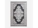 Homescapes Tappeto Da Esterno Resistente Alle Intemperie In Bianco E Nero 120 X 186 Cm, Tappeto Da Giardino Reversibile Con Design Orientale Per Balcone, Terrazza, Cucina, Corridoio E Giardino D'inverno
