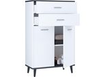 Cassettiere E Credenze Lindas Bianco / Antracite A. 97 X L. 60 X P. 28 Cm