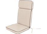 Hobbygarden Cuscino Per Sedia Da Giardino Con Schienale Alto Base Hl Cuscino Per Seduta, Cuscino Confortevole, Cuscino Da Giardino Imbottito Sedia Da Giardino Lounger Chair - Eliza - 119 X 49 X 5 Cm - Beige