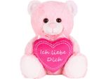 Brubaker Orsetto Di Peluche Con Cuore Rosa - Ti Amo - 25 Cm - Orsetto Di Peluche Con Cuore - Peluche Rosa