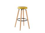 Sobuy FST89-G Sgabello Da Bar Di Design Con Poggiapiedi Sgabello Da Bar Sgabello Da Banco Sgabello Alto Sgabello Per La Colazione Sgabello Con Gambe In Faggio Golden Altezza Seduta: 73 Cm