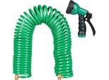 Relaxdays Tubo Flessibile A Spirale Per Acqua Con Doccia 20 M