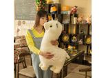 55 Cm Peluche Alpaca Realistico Peluche Alpaca Cammello, Bianco