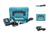 Makita Dwr 180 RT1J Avvitatore A Cricchetto A Batteria 18 V 47,5 Nm 1/4" 3/8"" + 1X Batteria Ricaricabile 5,0 Ah + Caricatore + Makpac"