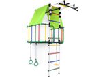 Barre A Muro Con Casetta Per Bambini Modulo Indaco | Parete Da Arrampicata | Struttura Da Arrampicata Per Bambini | Parco Giochi In Metallo