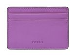 Fossil Portacarte Steven Card Case Bright Purple Porpora