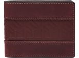 Fossil Porta Carte Di Credito Everett Bifold With Flip Id Eggplant Rosso